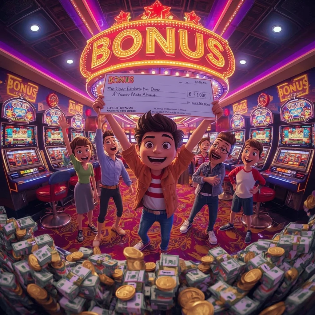 bonus in the hands of a man at SLOTY CASINO